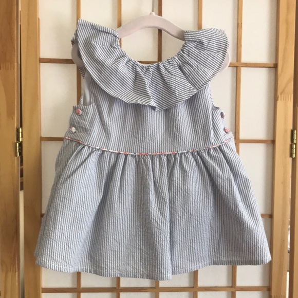 Adorable Stripe/Floral Dress Set (24m) - Picture 1 of 5